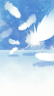 JPG 디자인 감정 예술 컬러 일러스트 자연 하늘 풍경 파란색 평화 맑음 감상 분위기 깃털 작품 부드러움 뷰티풀 창의력 몽환 국내일러스트 AI일러스트 AI콘텐츠 컨셉 날씨 미술 감각 생태계 파일형식