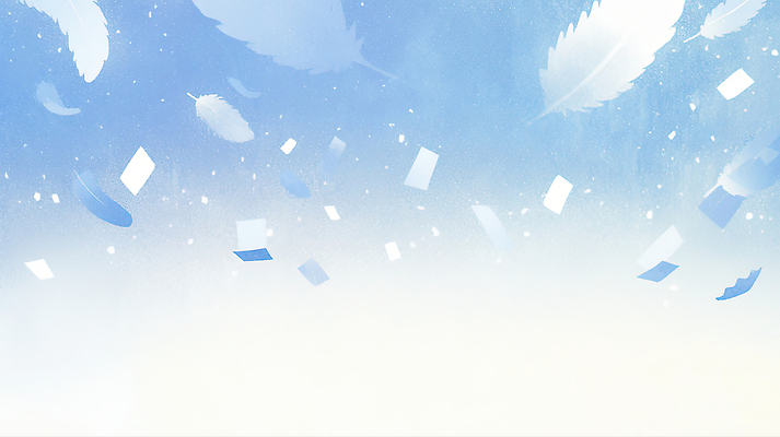 JPG 종이 컬러 일러스트 자연 하늘 풍경 여름 파란색 평화 맑음 소리 흰색 떨어짐 깃털 장면 부드러움 뷰티풀 상상력 국내일러스트 AI일러스트 AI콘텐츠 계절 컨셉 날씨 감각 생태계 파일형식