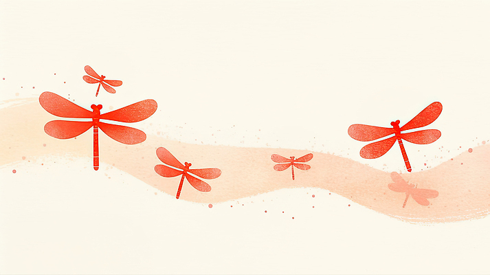 JPG 식물 디자인 감정 예술 컬러 일러스트 자연 하늘 바람 날씨 풍경 빨간색 물 여름 평화 환경 잠자리 수조 생태계 뷰티풀 국내일러스트 AI일러스트 AI콘텐츠 자연요소 계절 곤충 컨셉 파일형식