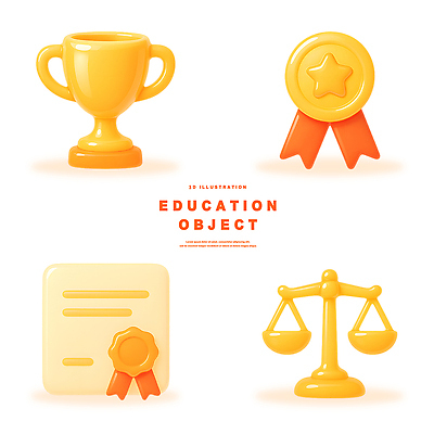 PSD 편집이미지 학생 교육 리본 상징 학교 성공 저울 학습 교양 수상_상을받음 상패 트로피 과정 자격증 편집3D 컨셉 3D 상_우승 증명서 파일형식