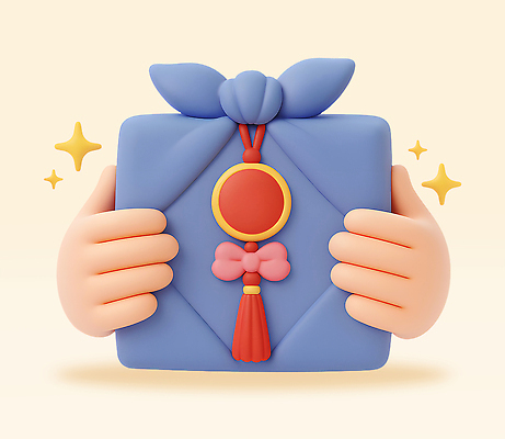 PSD 편집이미지 캐릭터 디자인 리본 컬러 포장 선물 장식 반짝임 추석 귀여움 양손 표현 그림 꾸미기 추석선물 편집3D 손 명절 컨셉 모션 3D 파일형식 명절선물