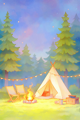 JPG 나무 의자 일러스트 가족 자연 휴식 조명 바닥 야외 여름 친구 소풍 캠핑 발코니 숲 모닥불 캠핑장 즐거움 국내일러스트 AI일러스트 AI콘텐츠 식물 계절 감정 가구 컨셉 관계 불 레저 야외활동 생태계 파일형식