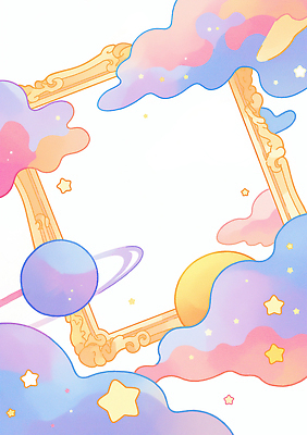 JPG 디자인 별 예술 컬러 백그라운드 일러스트 추상 프레임 장식 우주 꿈 행성 그림 장면 상상력 창의력 환상 국내일러스트 AI일러스트 AI콘텐츠 자연요소 컨셉 무늬 파일형식