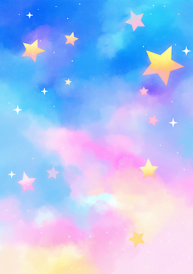 JPG 별 예술 컬러 백그라운드 일러스트 자연 하늘 밝음 풍경 파란색 노란색 평화 물감 꿈 부드러움 조화 뷰티풀 국내일러스트 AI일러스트 AI콘텐츠 자연요소 컨셉 미술도구 감각 생태계 파일형식