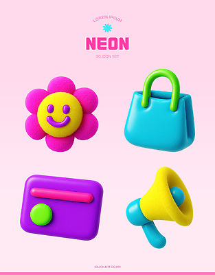 모양 PSD 편집이미지 디자인 꽃 컬러 백그라운드 가방 밝음 그래픽 장식 3D 나팔 네온 편집3D 식물 잡화 악기 디지털합성 파일형식