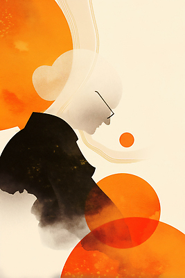 JPG 모양 디자인 감정 실루엣 예술 선 일러스트 추상 사람 고요 공백 부드러움 조화 색감 디지털아트 국내일러스트 AI일러스트 AI콘텐츠 무늬 촬영기법 감각 파일형식