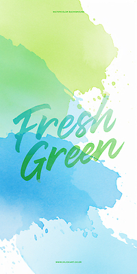 PSD 디자인 예술 컬러 백그라운드 일러스트 자연 수채화 밝음 초록색 파란색 물감 표현 신선 그림 조화 뷰티풀 색감 국내일러스트 미술도구 생태계 파일형식