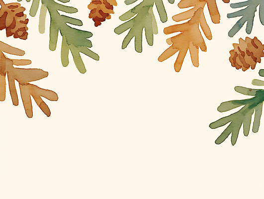 JPG 식물 디자인 계절 예술 백그라운드 일러스트 자연 수채화 장식 소나무 그림 작품 손그림 솔방울 뷰티풀 색감 국내일러스트 AI일러스트 AI콘텐츠 나무 미술 생태계 파일형식