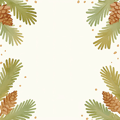 JPG 식물 디자인 컬러 백그라운드 잎 일러스트 자연 수채화 그래픽 장식 소나무 편안함 그림 솔방울 수목 테마 국내일러스트 AI일러스트 AI콘텐츠 나무 감각 생태계 파일형식