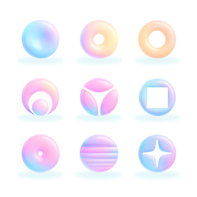 모양 PSD 편집이미지 디자인 컬러 그래픽 빛 과학기술 원형 도넛 배열 모던 그림 파스텔 뷰티풀 소프트 편집3D 도형 학용품 디저트 기술 3D 파일형식