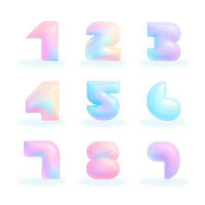 모양 PSD 편집이미지 디자인 예술 컬러 추상 그래픽 숫자 디지털 배열 오브젝트 모던 부드러움 창의성 편집3D 문자 무늬 3D 감각 파일형식