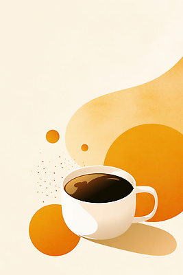 JPG 디자인 여유 커피 음료 컬러 일러스트 아침 따뜻함 일상 컵 노란색 감각 편안함 향기 조화 순간 테마 국내일러스트 AI일러스트 AI콘텐츠 주간 식기 감정 라이프 냄새 파일형식