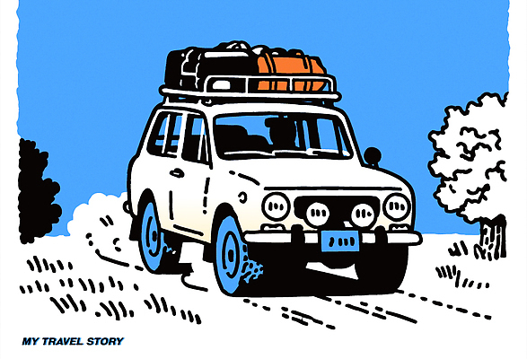 도로 여행 이동 가방 일러스트 가족 자동차 자연 하늘 휴식 풍경 친구 탐험 편안함 즐거움 외출 주말 순간 국내일러스트 AI파일 잡화 감정 길 육상교통 컨셉 관계 교통시설 감각 생태계 파일형식 벡터