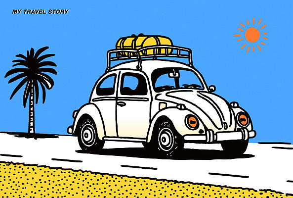 모래 여행 일러스트 자동차 자연 하늘 휴식 주택 풍경 해변 여름 태양 귀여움 일출 여행가방 일몰 새벽 드라이브 탐험 제비꽃 국내일러스트 AI파일 자연요소 계절 꽃 육상교통 바다 컨셉 가방 건물 노을 운전 생태계 파일형식 벡터