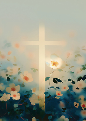 JPG 기독교 종교 컬러 백그라운드 십자가 일러스트 자연 미소 평화 희망 마음 의식 분위기 부드러움 조화 만개 국내일러스트 AI일러스트 AI콘텐츠 감정 컨셉 표정 감각 생태계 파일형식