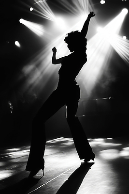 JPG 편집이미지 여자 감정 실루엣 예술 음악 조명 흑백 공연 자유 무대 표현 춤 우아함 스포트라이트 아티스트 의료성형뷰티 이미지편집 AI인물포토 AI콘텐츠 직업 컨셉 문화예술 촬영기법 사람 이벤트 파일형식 AI포토