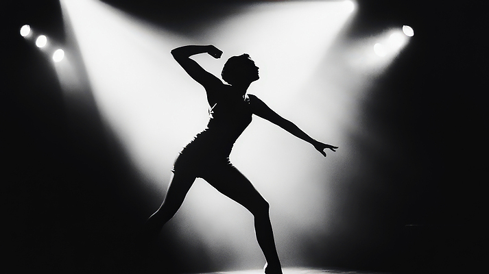 JPG 편집이미지 실루엣 예술 모션 조명 흑백 공연 에너지 무대 표현 춤 연기 열정 창작 의료성형뷰티 이미지편집 AI인물포토 AI콘텐츠 감정 문화예술 촬영기법 이벤트 파일형식 AI포토