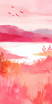 JPG 나무 식물 여유 컬러 일러스트 자연 하늘 바람 산 미소 풍경 물 강 평화 노을 시골 저녁 숲 뷰티풀 국내일러스트 AI일러스트 AI콘텐츠 자연요소 감정 컨셉 날씨 표정 야간 생태계 파일형식