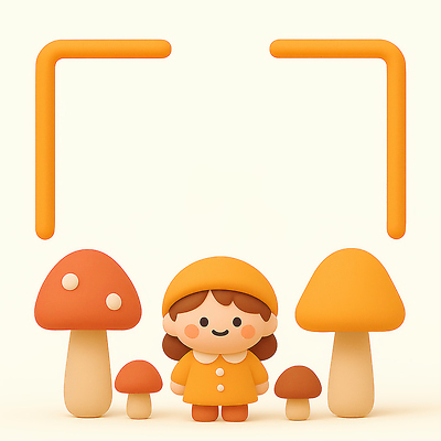 JPG 편집이미지 캐릭터 행복 컬러 자연 놀이 따뜻함 소녀 장난감 동상 노란색 귀여움 버섯 우비 아기자기 편집3D AI컴퓨터그래픽 AI콘텐츠 옷 여자 감정 어린이 컨셉 조형물 3D 생태계 기념물 파일형식