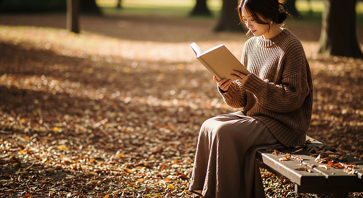 JPG 나무 편집이미지 공원 여자 낙엽 자연 앉기 풍경 책 독서 소풍 정원 고요 시간 의료성형뷰티 편집실사 AI인물포토 AI콘텐츠 식물 공공시설 잎 모션 사람 야외활동 CG 생태계 파일형식 AI포토