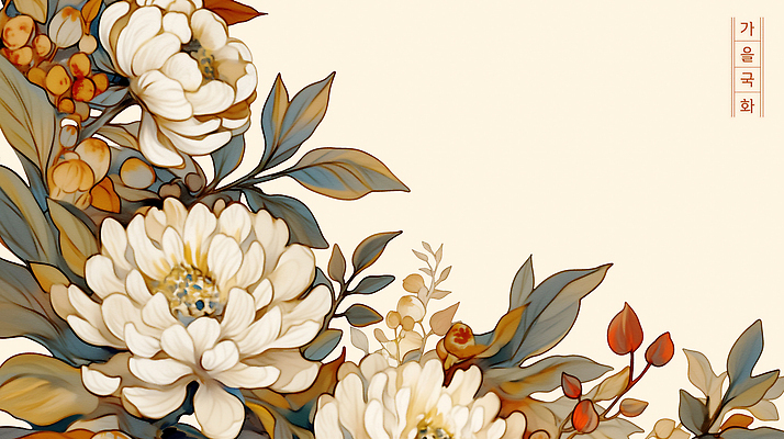 PSD 식물 디자인 꽃잎 꽃 예술 잎 일러스트 자연 페인팅 수채화 국화 풍경 그래픽 조화 뷰티풀 색감 정물화 국내일러스트 그림 생태계 파일형식