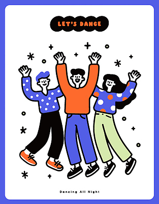 디자인 패션 예술 음악 컬러 일러스트 모션 취미 친구 파티 자유 표현 춤 분위기 즐거움 조화 소통 창의성 국내일러스트 AI파일 감정 컨셉 관계 문화예술 이벤트 파일형식 벡터