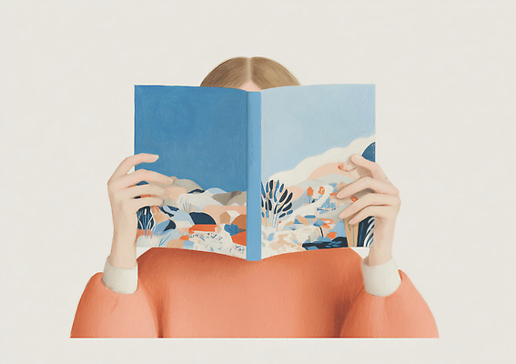 JPG 디자인 여자 문화 예술 일러스트 모션 취미 책 독서 평화 공간 시간 편안함 스웨터 집중 그림 심리 창의성 안락 국내일러스트 AI일러스트 AI콘텐츠 컨셉 상의 사람 감각 파일형식