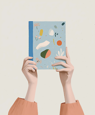 JPG 도형 식물 손 디자인 예술 컬러 백그라운드 패턴 일러스트 취미 일상 책 파란색 독서 양손 표현 그림 뷰티풀 창의성 흥미 국내일러스트 AI일러스트 AI콘텐츠 컨셉 무늬 라이프 신체부위 파일형식