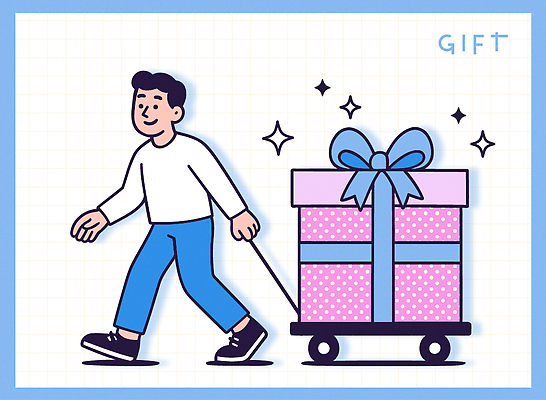 기념일 남자 행복 분홍색 포즈 일러스트 가족 선물 웃음 이벤트 장식 쇼핑 상자 걷기 기쁨 분위기 당기기 포장지 즐거움 국내일러스트 AI파일 감정 컬러 컨셉 포장 관계 모션 표정 사람 파일형식 벡터