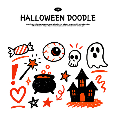 캐릭터 디자인 일러스트 도안 해골 사탕 장식 축제 할로윈 성 유령 그림 스타 드로잉 마법 독창 테마 국내일러스트 AI파일 건축물 디저트 뼈 미술 파일형식 벡터