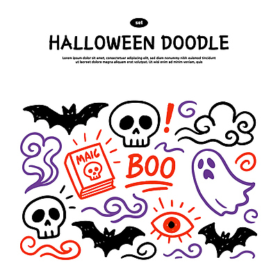 전통 일러스트 해골 미술 장식 축제 할로윈 분위기 유령 즐거움 그림 공포 박쥐 드로잉 마법 상상력 악몽 창의력 국내일러스트 AI파일 감정 컨셉 포유류 문화예술 뼈 파일형식 벡터