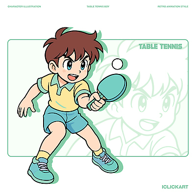 캐릭터 어린이 스포츠 일러스트 표정 소년 취미 파란색 친구 운동복 운동 노란색 경쟁 게임 추억 탁구 즐거움 활기 액티비티 일러캐릭터 AI파일 옷 남자 감정 컬러 컨셉 관계 놀이 건강 사람 구기 파일형식 벡터