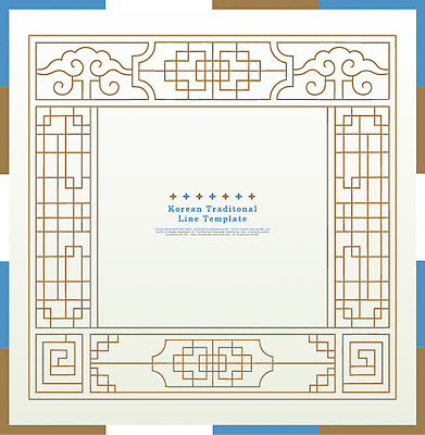 전통 디자인 문화 예술 선 컬러 백그라운드 패턴 일러스트 프레임 한국 미술 장식 창살 조화 뷰티풀 스타일 국내일러스트 AI파일 아시아 무늬 문화예술 파일형식 벡터