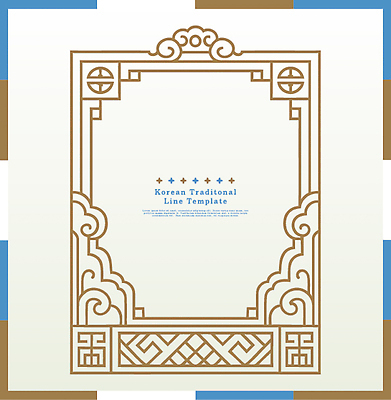 전통 문양 손글씨 디자인 문화 예술 컬러 백그라운드 일러스트 프레임 한국 그래픽 장식 우아함 테두리 오브젝트 창살 뷰티풀 창작 스타일 국내일러스트 AI파일 아시아 컨셉 파일형식 벡터