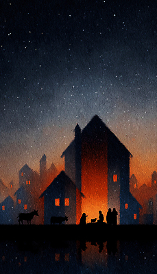 JPG 동물 전통 일러스트 자연 하늘 주택 따뜻함 풍경 여러명 일상 라이프 빛 평화 마을 노을 고요 모임 저녁 집중 소통 국내일러스트 AI일러스트 AI콘텐츠 자연요소 다수 컨셉 사람 건물 생활 야간 생태계 파일형식