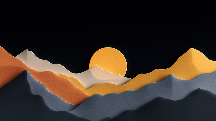 JPG 모양 편집이미지 디자인 컬러 백그라운드 자연 산 풍경 그래픽 태양 평화 일출 일몰 비교 조화 뷰티풀 이미지편집 AI컴퓨터그래픽 AI콘텐츠 자연요소 컨셉 노을 생태계 파일형식