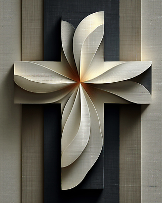 JPG 모양 편집이미지 꽃 예술 십자가 미술 인테리어 조형물 질감 조화 색채 이미지편집 AI컴퓨터그래픽 AI콘텐츠 식물 디자인 문화예술 파일형식