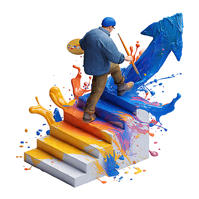 PSD 편집이미지 물결 예술 컬러 나선형 빨간색 조형물 계단 물감 표현 그림 상승 화가 분출 창의성 편집3D 직업 컨셉 무늬 미술 3D 미술도구 파일형식