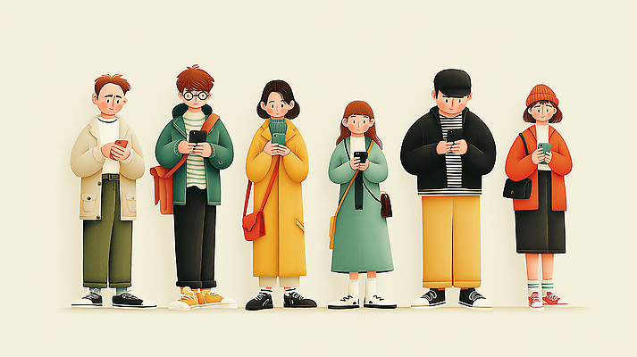 JPG 여자 패션 남자 감정 컬러 일러스트 거리 기술 대화 일상 캐주얼 친구 스마트폰 유행 분위기 소통 스타일 국내일러스트 AI일러스트 AI콘텐츠 옷 컨셉 관계 말하기 사람 라이프 핸드폰 스마트기기 파일형식