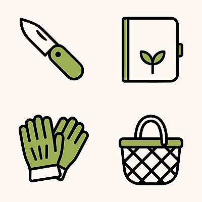 식물 아이콘 장갑 자연 관리 바구니 정원 농사 공책 식사 도구 칼 원예 가꾸기 준비물 Gardening 2D아이콘 AI파일 잡화 농업 문구용품 취미 생태계 파일형식 벡터