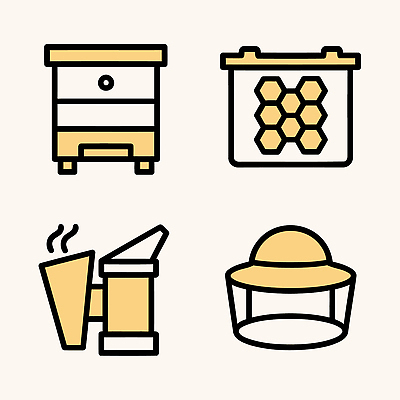 아이콘 농업 자연 수확 꿀 벌집 밀랍 양봉 2D아이콘 AI파일 산업 생태계 파일형식 벡터