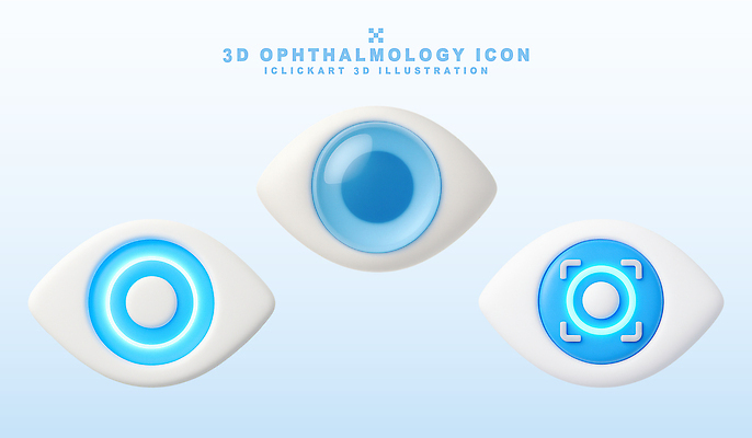 모양 PSD 아이콘 디자인 의학 모바일 건강 파란색 3D아이콘 3D 흰색 안과 시력검사 시각장애인 효과 컬러 병원 장애인 디지털합성 검사_조사 파일형식