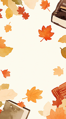 JPG 계절 예술 컬러 백그라운드 단풍 낙엽 잎 일러스트 자연 따뜻함 풍경 책 독서 고요 편안함 문학 조화 뷰티풀 창의력 국내일러스트 AI일러스트 AI콘텐츠 식물 감각 생태계 파일형식