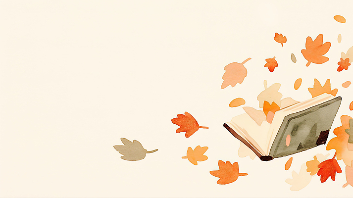 JPG 계절 컬러 단풍 낙엽 잎 일러스트 자연 풍경 책 독서 소풍 추억 편안함 문학 페이지 조용 감성 상상력 치유 국내일러스트 AI일러스트 AI콘텐츠 식물 컨셉 야외활동 감각 생태계 파일형식
