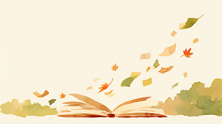 JPG 문화 여유 예술 낙엽 일러스트 상상 자연 생명 이야기 풍경 책 평화 희망 소중 읽기 감성 뷰티풀 색채 창의성 전경 국내일러스트 AI일러스트 AI콘텐츠 감정 컨셉 잎 모션 생태계 파일형식 탑뷰