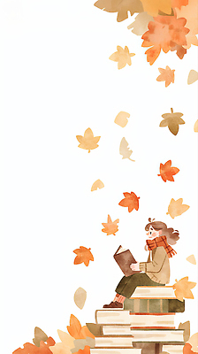 JPG 나무 행복 단풍 잎 일러스트 자연 휴식 나뭇잎 따뜻함 풍경 소녀 취미 책 독서 평화 스카프 공간 분위기 즐거움 국내일러스트 AI일러스트 AI콘텐츠 식물 여자 감정 어린이 컨셉 목도리 생태계 파일형식