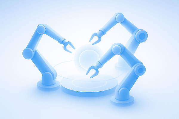 JPG 산업 일러스트 미래 설계 기술 실험 디지털 기계 작업 로봇 팔 공학 혁명 개발 자동화 제어 조작 AI_인공지능 국내일러스트 AI일러스트 AI콘텐츠 교육 컨셉 신체부위 파일형식