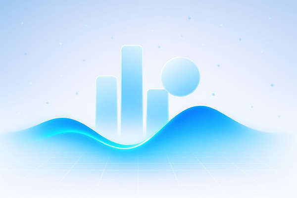 JPG 디자인 파도 백그라운드 일러스트 통계 그래프 파란색 디지털 자료 흐름 정보 원형 분석 모던 깊이 서류판 평면 국내일러스트 AI일러스트 AI콘텐츠 도형 바다 컬러 컨셉 사무용품 파일형식