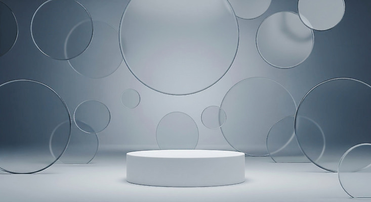 JPG 편집이미지 디자인 백그라운드 조명 공중 인테리어 공간 원형 떠있는 플랫폼 모던 그림 이미지편집 AI컴퓨터그래픽 AI콘텐츠 도형 교통시설 모션 파일형식