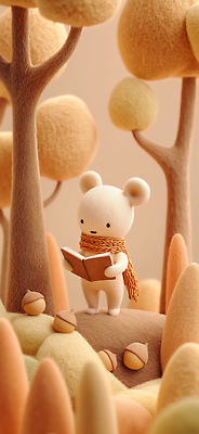 JPG 나무 편집이미지 캐릭터 감정 컬러 곰 자연 따뜻함 이야기 풍경 책 숲 읽기 오브젝트 부드러움 아기자기 편집3D AI컴퓨터그래픽 AI콘텐츠 식물 동물 컨셉 포유류 모션 3D 감각 생태계 파일형식